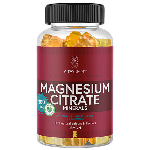 VitaYummy Magnesium Lemon | 60 vingummier fra VitaYummy på Mecindo.dk
