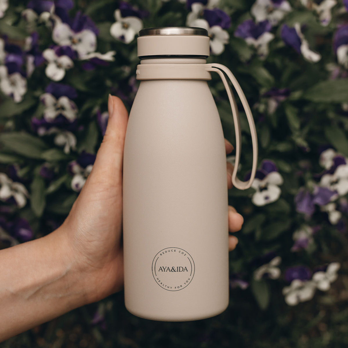 AYA&IDA Drinking Bottle 350ml | Cream Beige fra AYA&IDA på Mecindo.dk