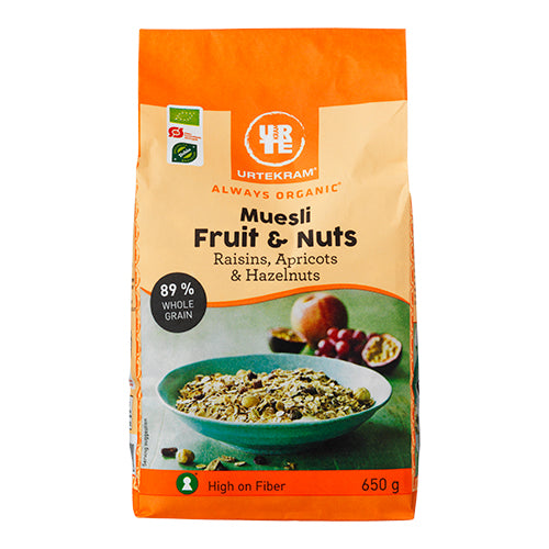 Urtekram Mysli Fruit & Nuts Økologisk | 650 gr fra Urtekram på Mecindo.dk