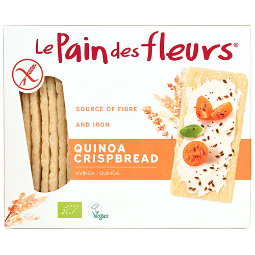 Le pain des fleurs Knækbrød Quinoa Glutenfri Økologisk | 150 gr fra Le pain des fleurs på Mecindo.dk