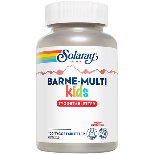 Solaray Barne-multi Tyggevit. Børn | 100 Tabl. fra Solaray på Mecindo.dk
