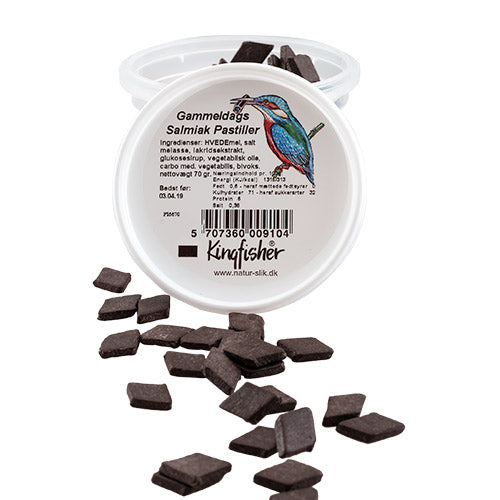 Kingfisher Gammeldags Salmiakruder | 80 gr fra Kingfisher på Mecindo.dk