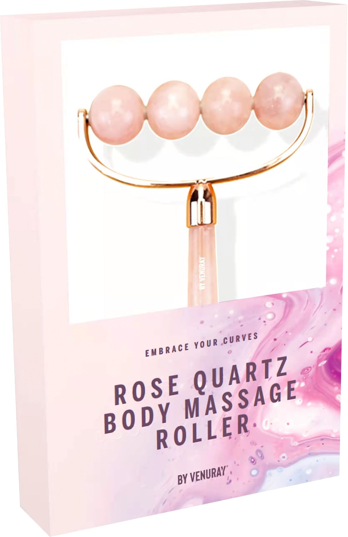 Venuray Gua Sha Massage Roller - Rosa Quartz fra Venuray på Mecindo.dk