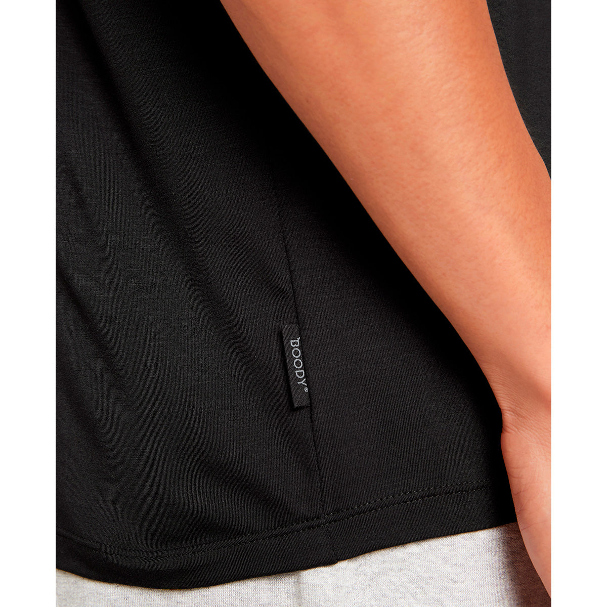 Boody Men´s Crew Neck T-shirt Sort | Str. Xl fra Boody på Mecindo.dk