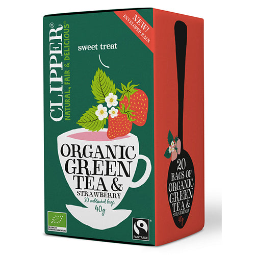 Clipper Grøn Te M. Jordbær Økologisk | 20 br fra Clipper på Mecindo.dk