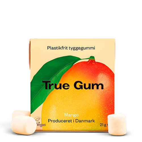 True Gum Tyggegummi Mango | 21 gr fra True Gum på Mecindo.dk