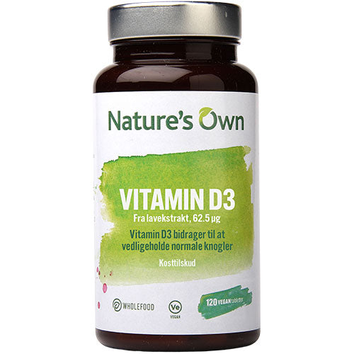 Natures Own Vitamin D3 | 120 Tabl. fra Natures Own på Mecindo.dk