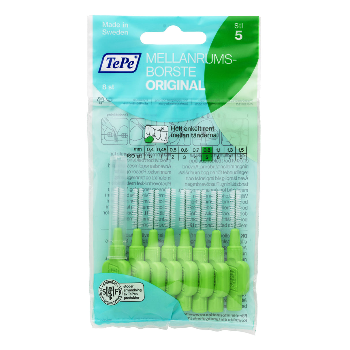 TePe Mellemrumsbørster Grøn | 8 stk fra TePe på Mecindo.dk