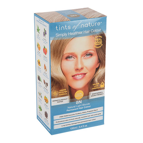 Tints of nature Permanent Hårfarve 8n Light Blonde | 130 ml fra Tints of nature på Mecindo.dk