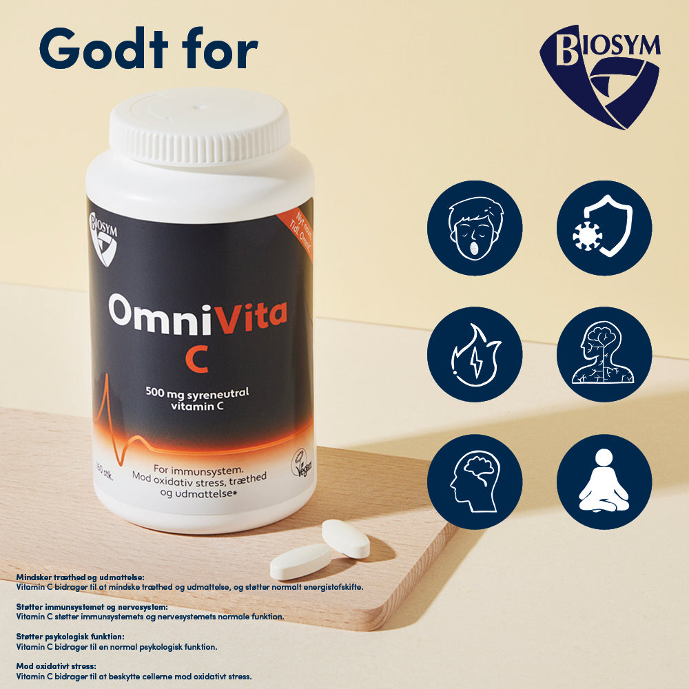 Biosym Omnivita C | 160 Tabl. fra Biosym på Mecindo.dk