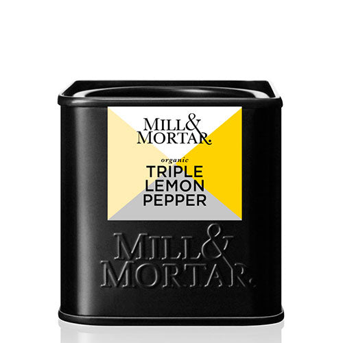 Mill & Mortar Triple Lemon Pepper Økologisk | 50 gr fra Mill & Mortar på Mecindo.dk