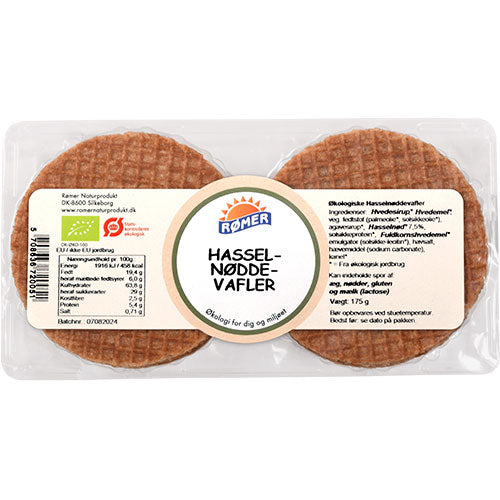 Rømer Vafler M. Hasselnødder Økologisk | 175 gr fra Rømer på Mecindo.dk