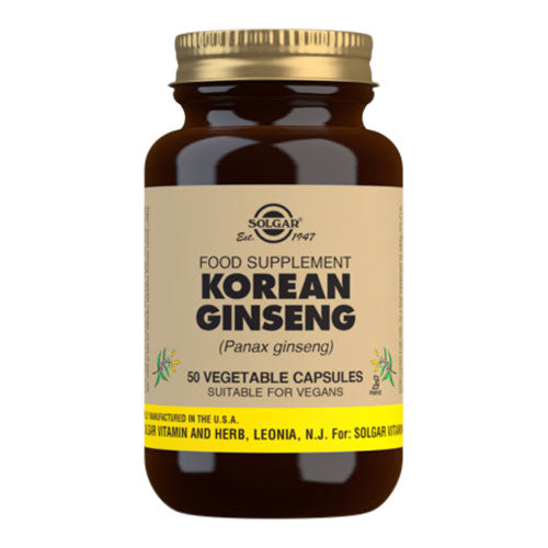 Solgar Korean Ginseng | 50 kapsler fra Solgar på Mecindo.dk