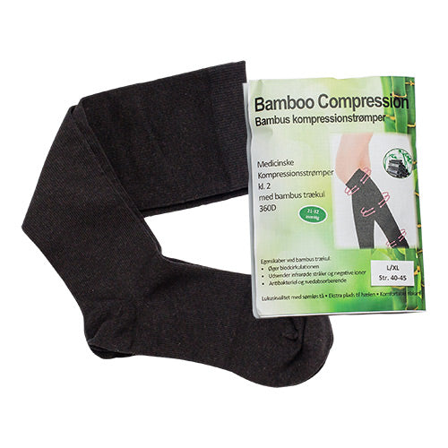 Bamboo Pro Bambus Kompressionsstrømper | Str. L/xl fra Bamboo Pro på Mecindo.dk