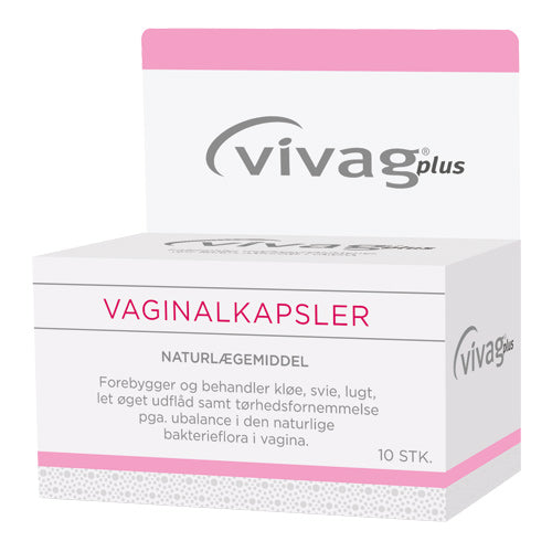 Vivag Plus Vaginalkapsler | 10 kapsler fra Vivag på Mecindo.dk
