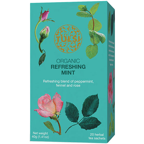 Tulsi Refreshing Mint Te Ø | 20 br fra Tulsi på Mecindo.dk