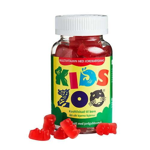 Kids Zoo Multivitamin M. Jordbærsmag | 60 gummies fra Kids Zoo på Mecindo.dk