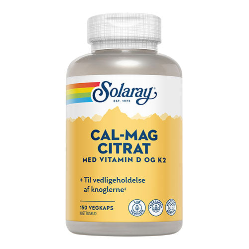 Solaray Cal-mag M. 25 Mcg D+ 50 Mcg K2 | 150 kapsler fra Solaray på Mecindo.dk
