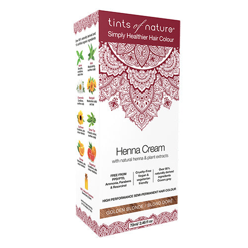 Hårfarve Henna Creme Golden fra Tints of nature på Mecindo.dk