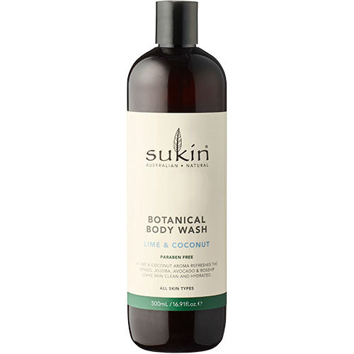 Sukin Botanical Body Wash Lime & Coconut | 500 ml fra Sukin på Mecindo.dk