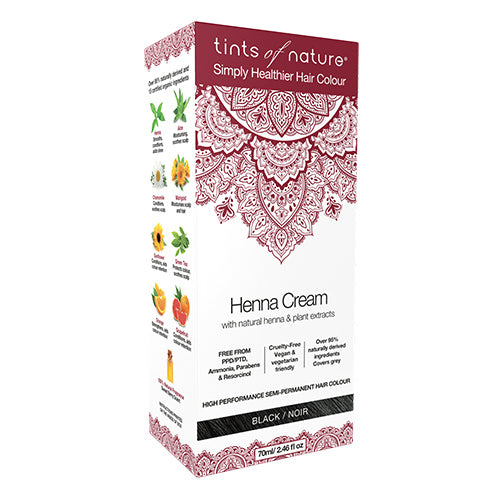 Tints of nature Henna Hårfarve Creme Black | 70 ml fra Tints of nature på Mecindo.dk
