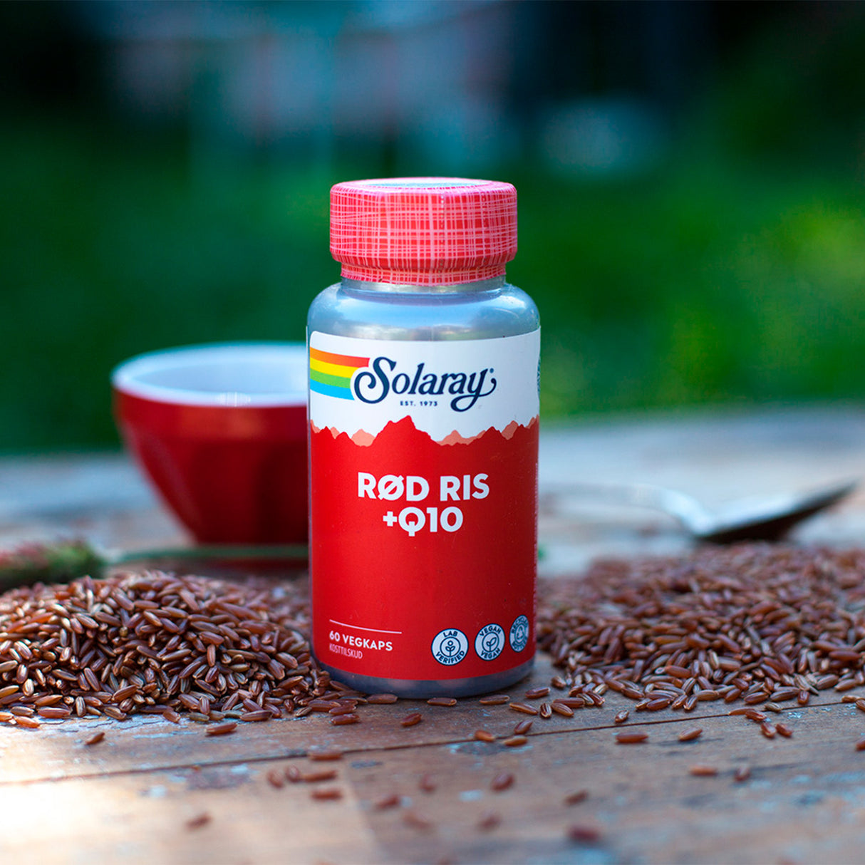 Solaray Rød Ris & Q10 | 60 kapsler fra Solaray på Mecindo.dk
