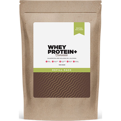 Novo Vita Refill Pack Whey Protein+ Chokoladesmag | 1000 gr fra Novo Vita på Mecindo.dk