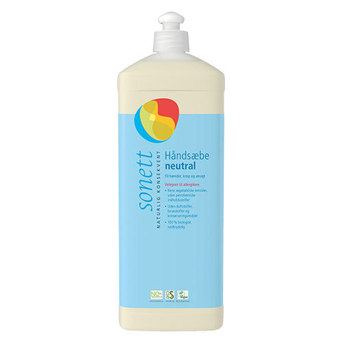 Sonett Håndsæbe Neutral | 1 ltr fra Sonett på Mecindo.dk