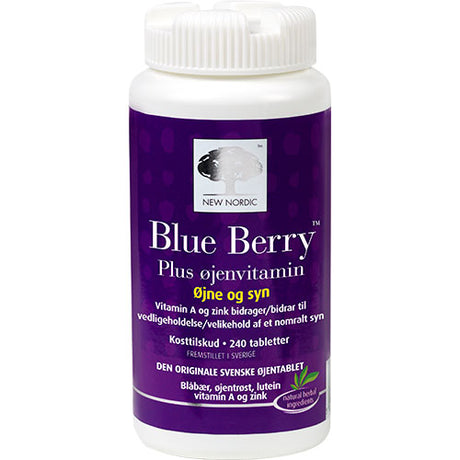 New Nordic Blue Berry Plus Øjenvitamin | 240 Tabl. fra New Nordic på Mecindo.dk