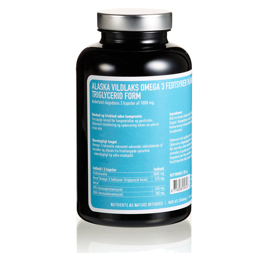 Nani Alaska Vildlaks Omega 3 | 90 kapsler fra Nani på Mecindo.dk