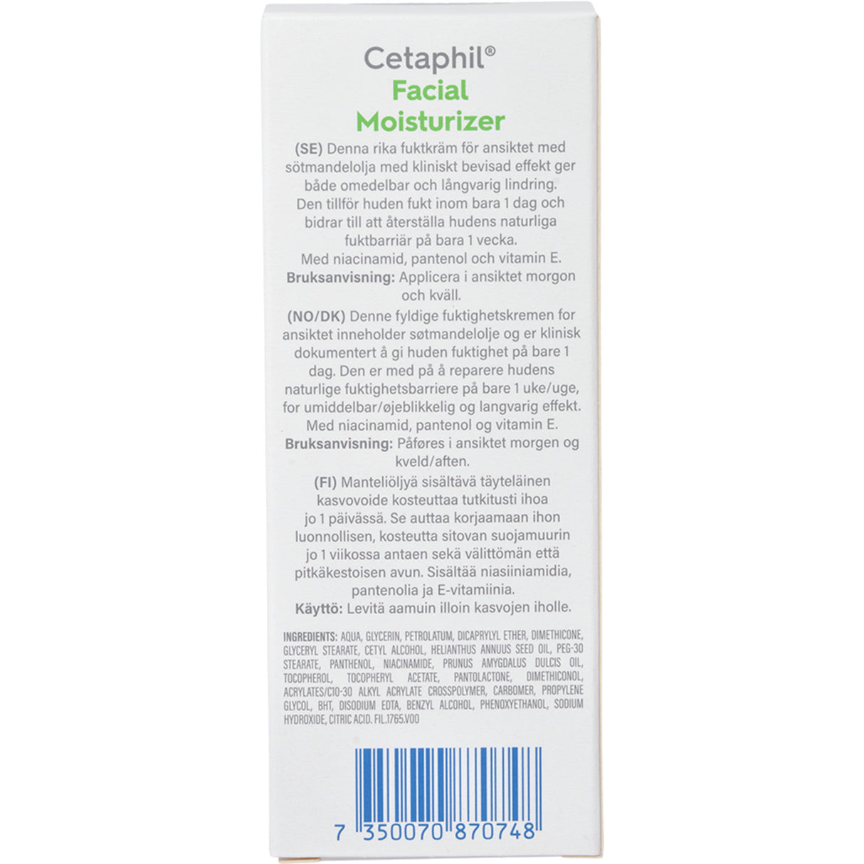 Cetaphil Facial Moisturizer | 50 gr fra Cetaphil på Mecindo.dk