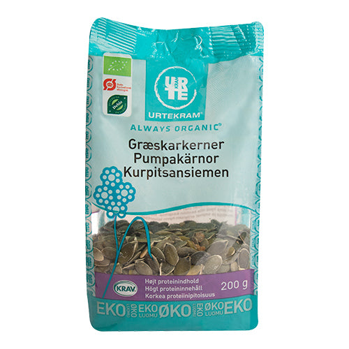 Urtekram Græskarkerner Økologisk | 200 gr fra Urtekram på Mecindo.dk