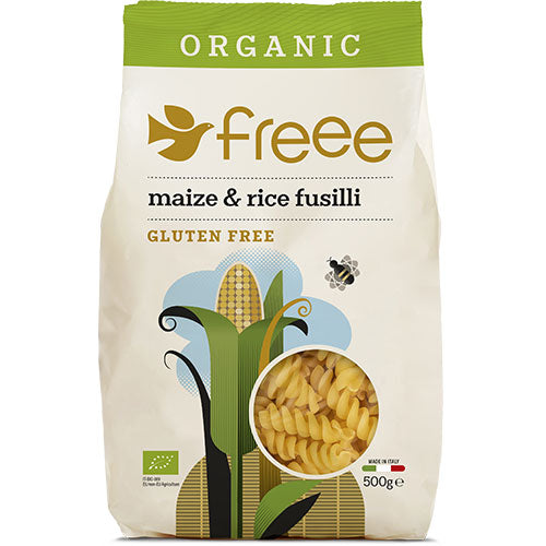 Doves Farm Organic Majs & Ris Fusilli Pasta Gl.fri Doves Økologisk | 500 gr fra Doves Farm på Mecindo.dk