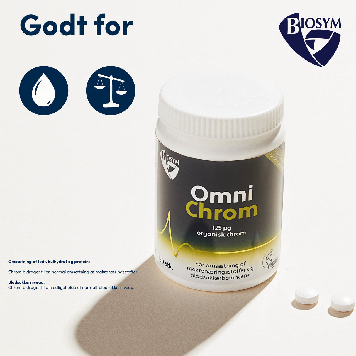 Biosym Omnichrom | 100 Tabl. fra Biosym på Mecindo.dk