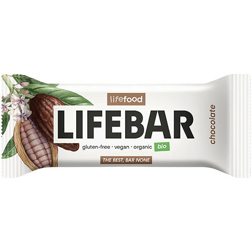 Lifebar Chocolate Raw Økologisk | 40 gr fra Lifefood på Mecindo.dk