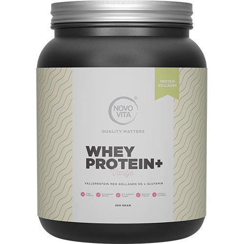 Novo Vita Whey Protein+ Vaniljesmag | 500 gr fra Novo Vita på Mecindo.dk