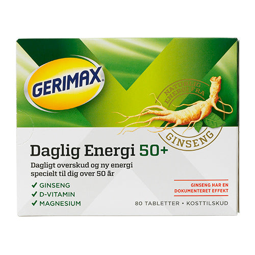 Gerimax Dalig Energi 50+ | 80 Tabl. fra Gerimax på Mecindo.dk