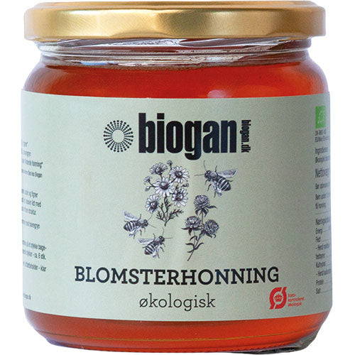 Biogan Blomster Honning Ø | 500 gr fra Biogan på Mecindo.dk