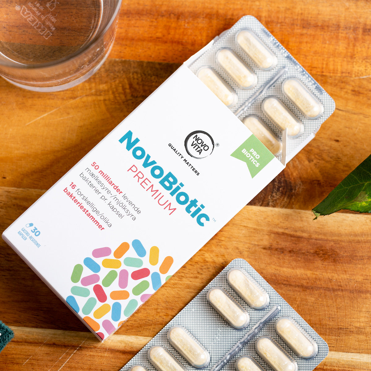Novo Vita Novobiotic Premium Mælkesyrebakterier | 30 kapsler fra Novo Vita på Mecindo.dk