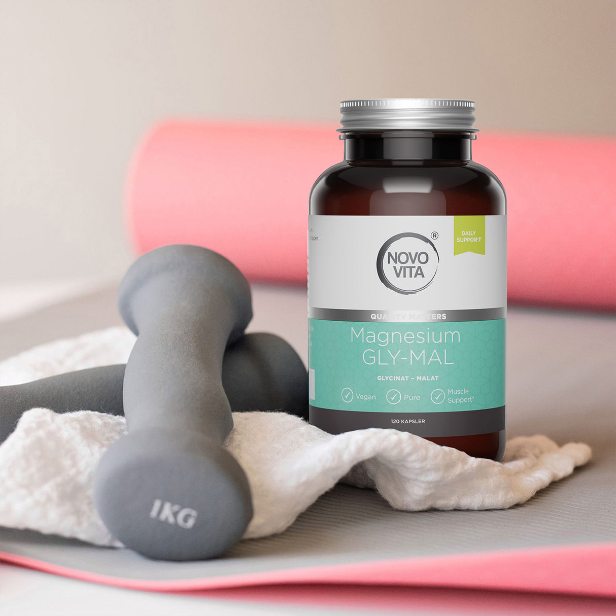 Novo Vita Magnesium Glycinate / Malate | 120 kapsler fra Novo Vita på Mecindo.dk