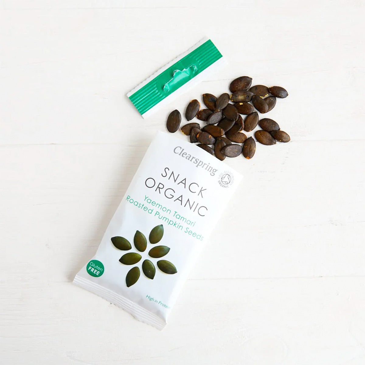 Clearspring Tamari Ristede Græskarkerner | 30 gr fra Clearspring på Mecindo.dk