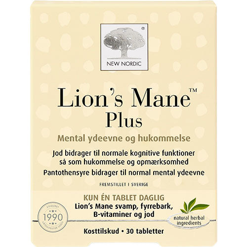 New Nordic Lion's Mane Plus | 30 Tabl. fra New Nordic på Mecindo.dk