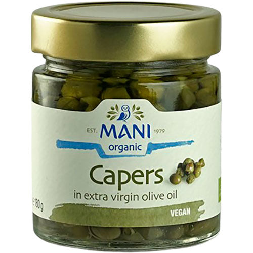 Mani Organic Mani Organic Kapers I Olivenolie Øko | 180 gr fra Mani Organic på Mecindo.dk
