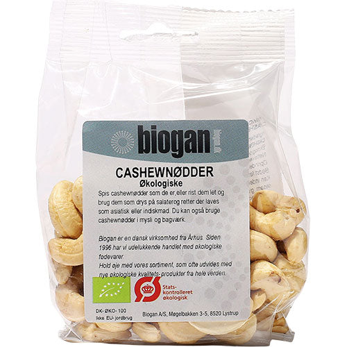 Biogan Økologiske Cashewnødder | 100 gr fra Biogan på Mecindo.dk