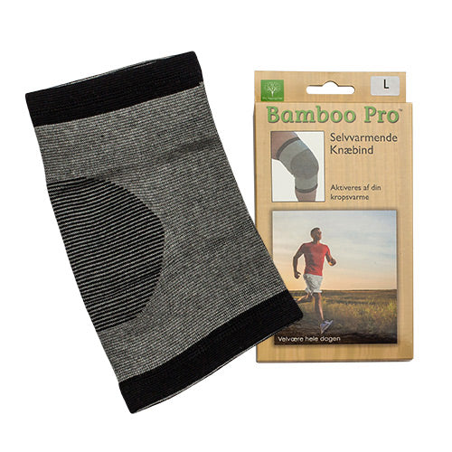 Bamboo Pro Knæbind Selvvarmende 45-49 cm | Str. L fra Bamboo Pro på Mecindo.dk