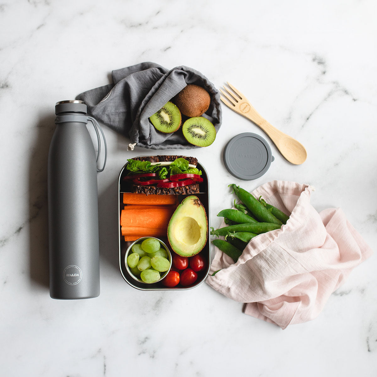 AYA&IDA Lunch Box | Dark Grey fra AYA&IDA på Mecindo.dk