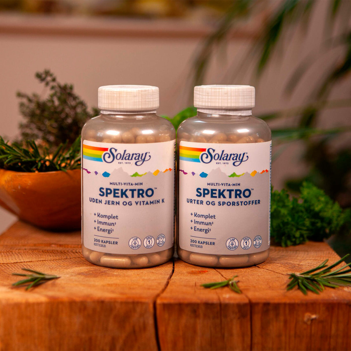 Solaray Spektro Multi-vitamin M. Jern Og K2 | 100 kapsler fra Solaray på Mecindo.dk