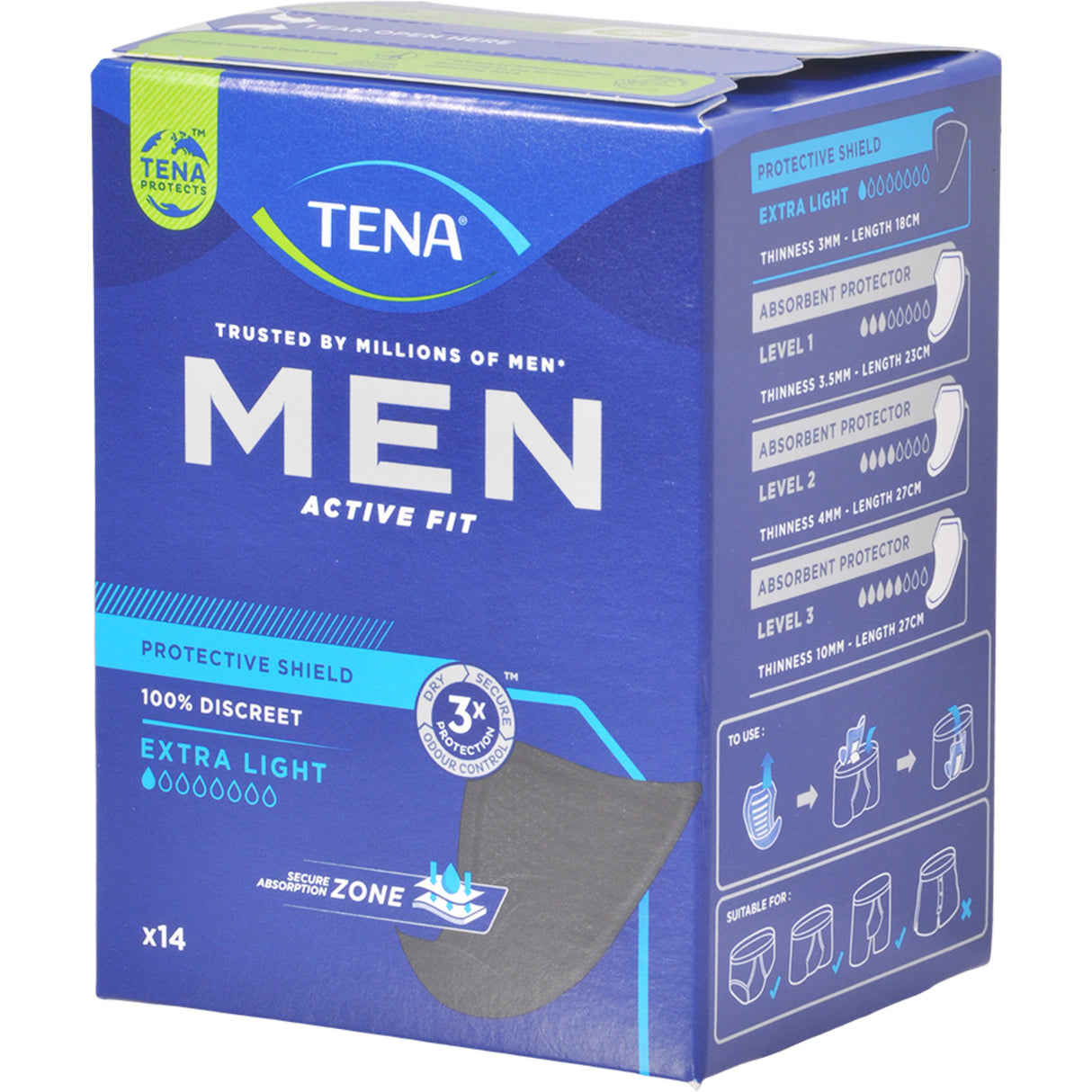 TENA Men Extra Light - Level 0 fra Tena på Mecindo.dk