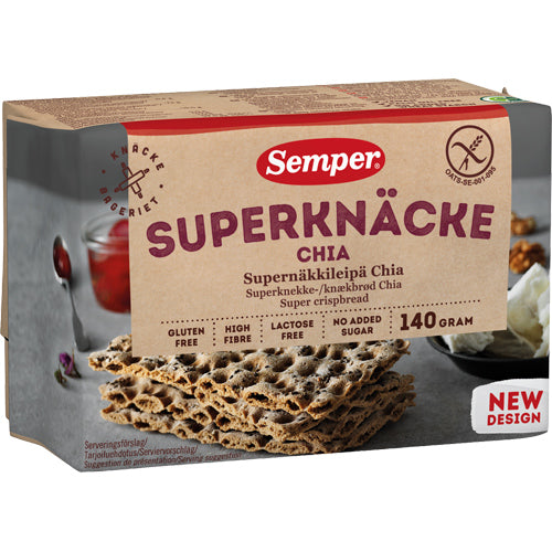 Semper Knækbrød M. Chia | 140 gr fra Semper på Mecindo.dk