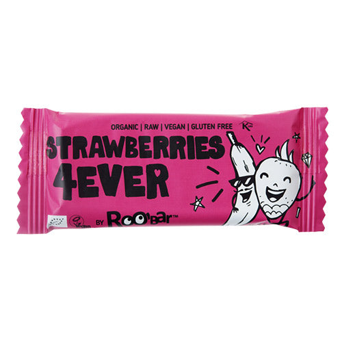 ROO'bar Bar Jordbær Og Banan Økologisk | 30 gr fra ROO'bar på Mecindo.dk